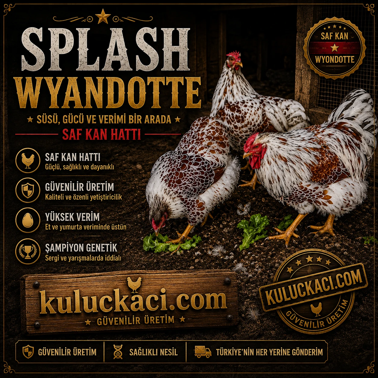 Wyandotte Splash Wyandotte Kuluçkalık Yumurtası